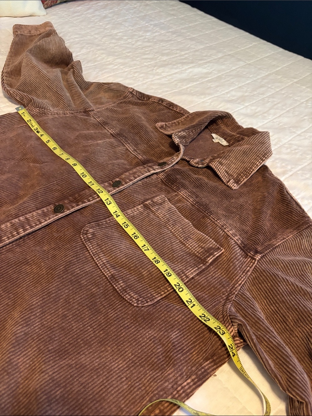 LA MIEL Brown Corduroy Shacket - Picture 4 of 5
